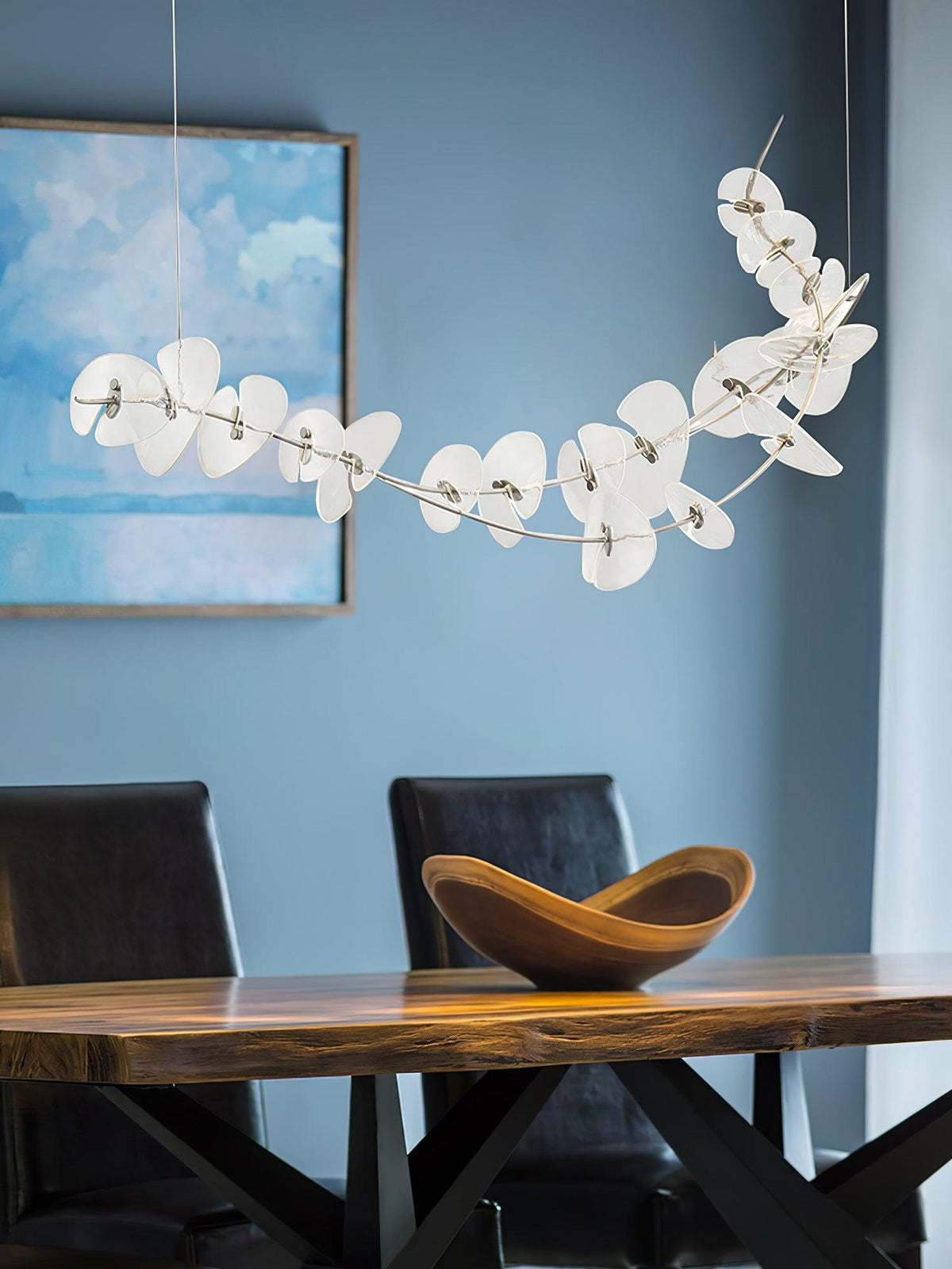 Josiah Moderne hanglamp van chrome en acryl