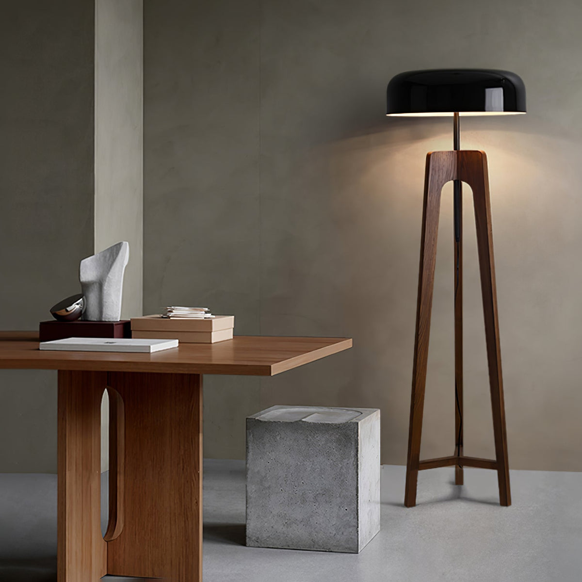 Kovain Houten Minimalistische vloerlamp