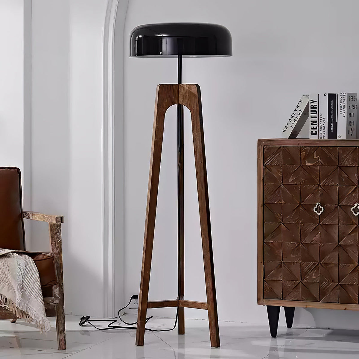 Kovain Houten Minimalistische vloerlamp