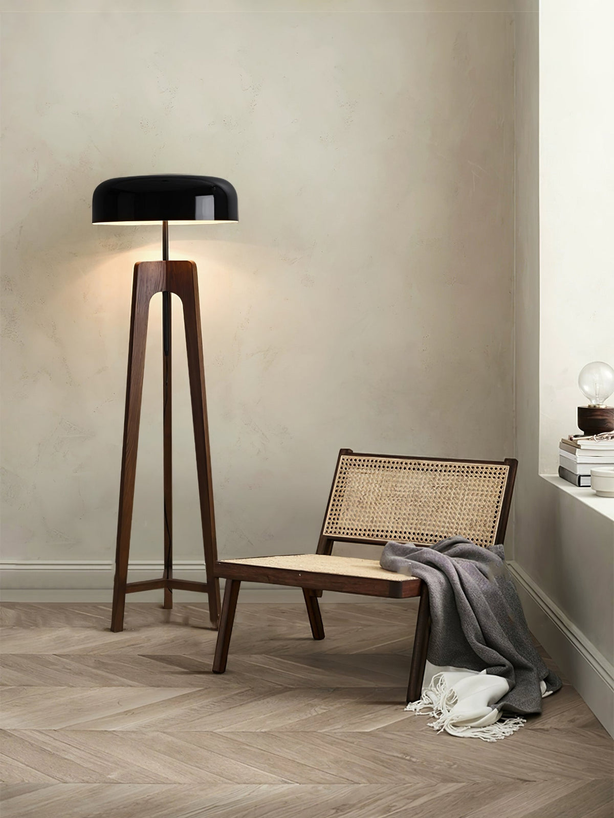 Kovain Houten Minimalistische vloerlamp