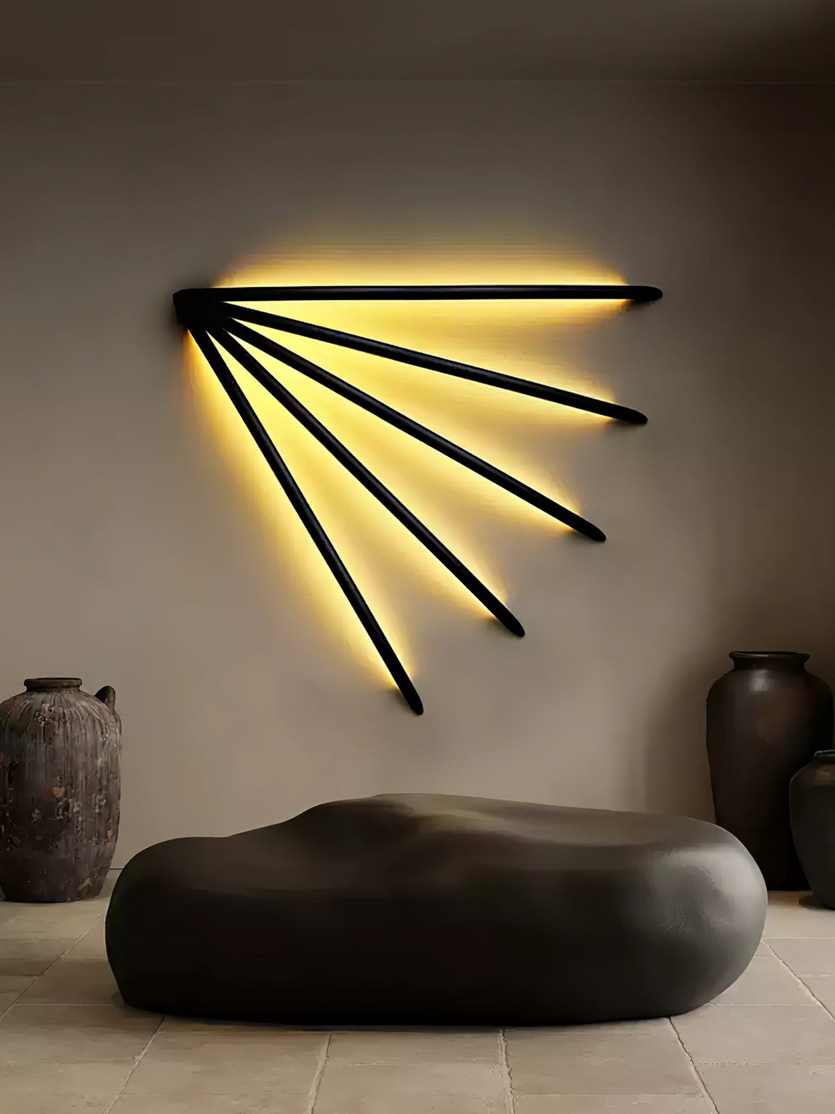 Evvinos Moderne minimalistische lineaire wandlamp van walnoot