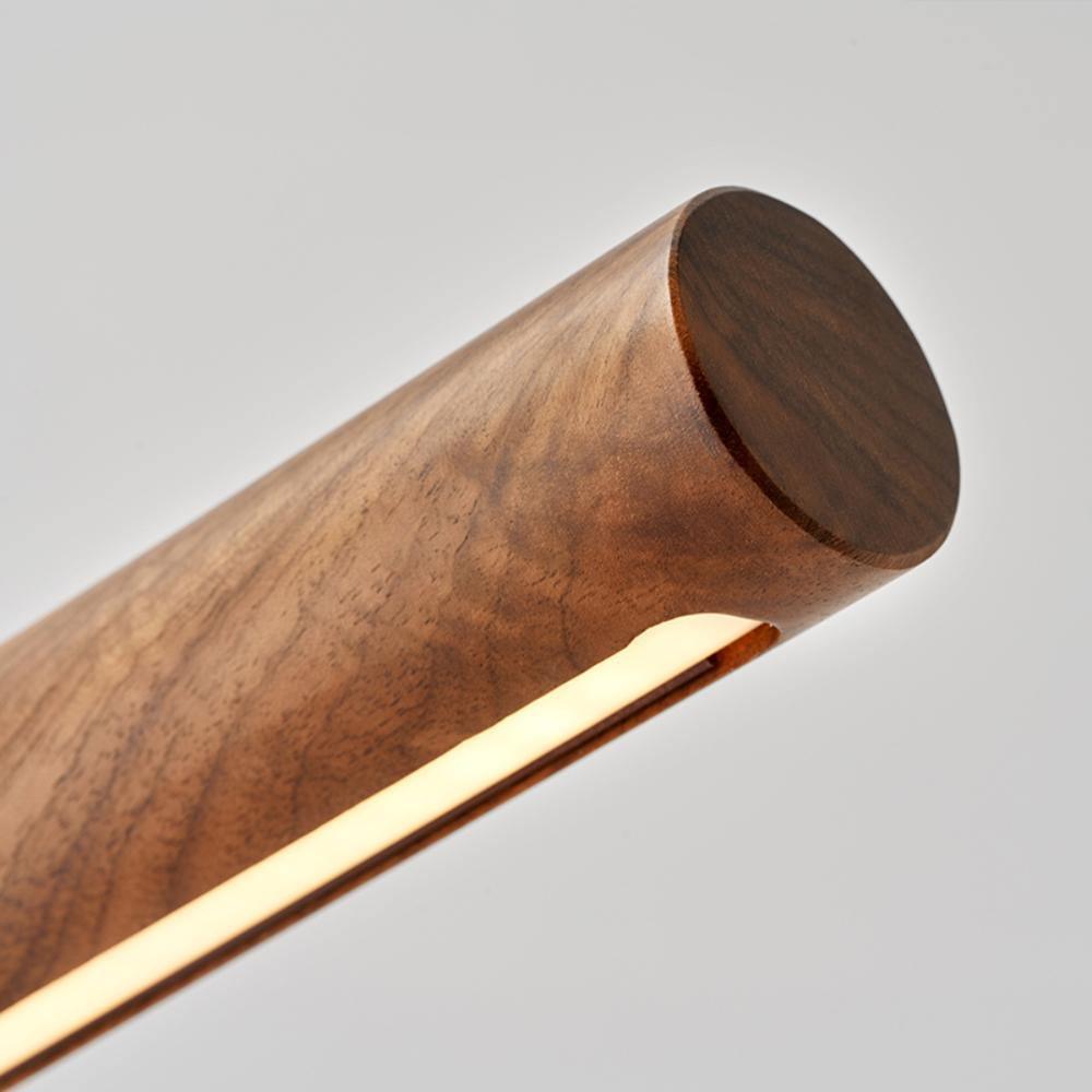 Elauine Minimalistische tafellamp met Lineair Houtaccent