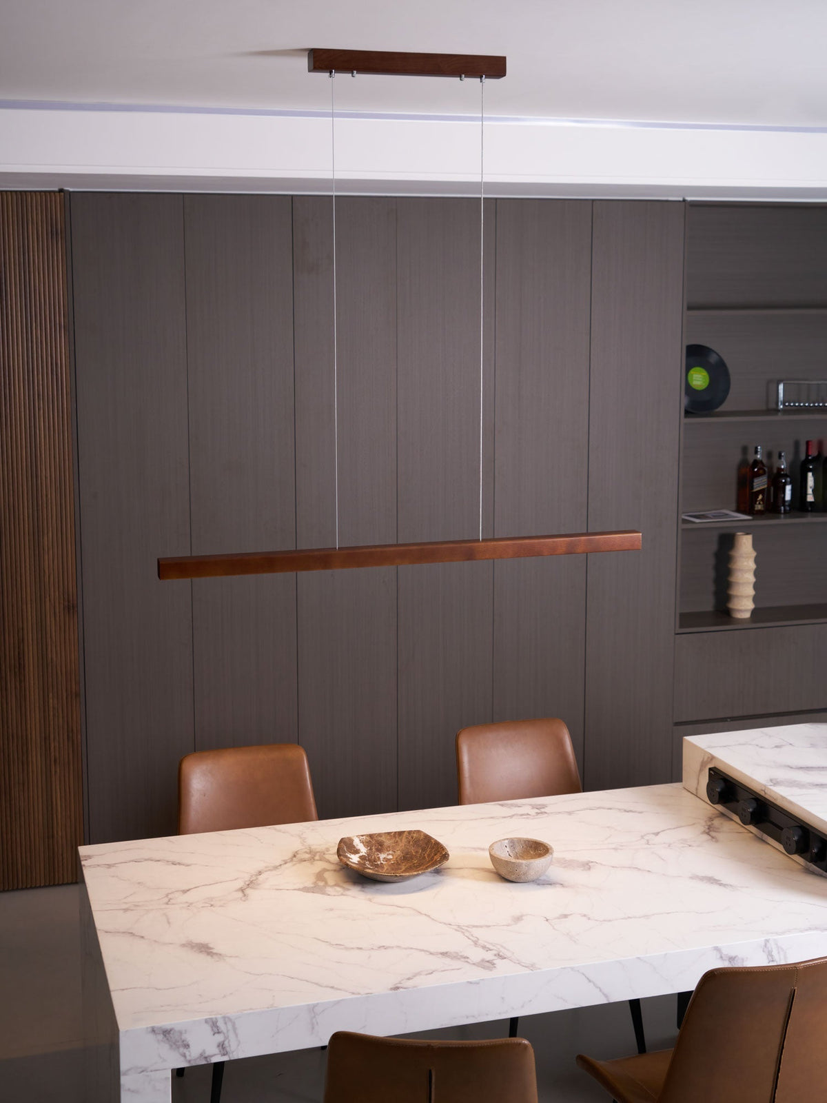 Aro Lineaire hanglamp van hout