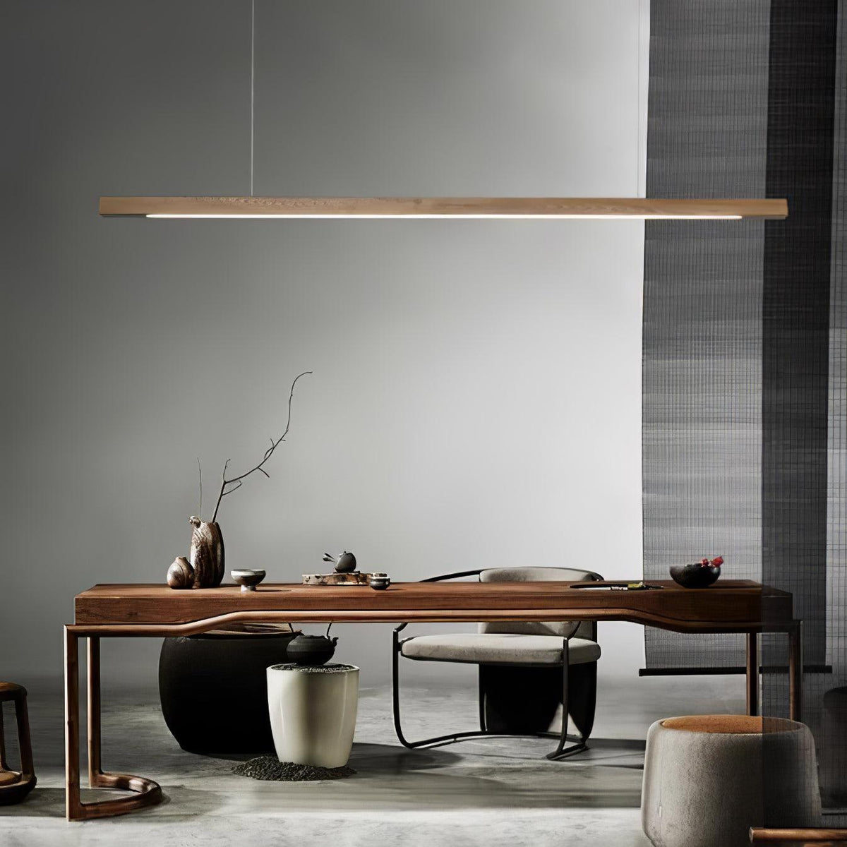 Aro Lineaire hanglamp van hout
