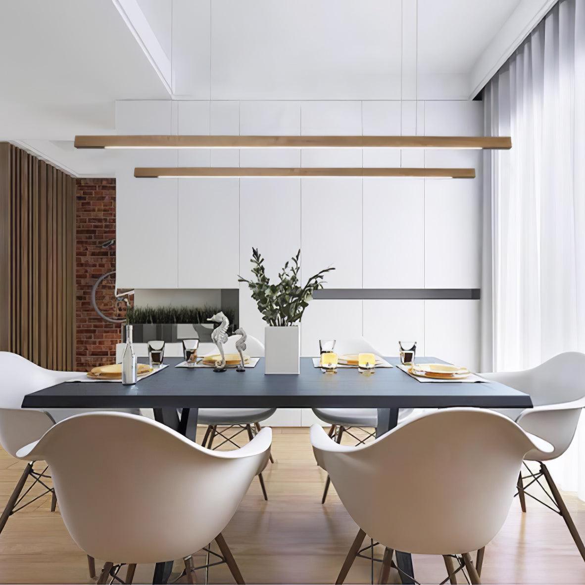 Aro Lineaire hanglamp van hout