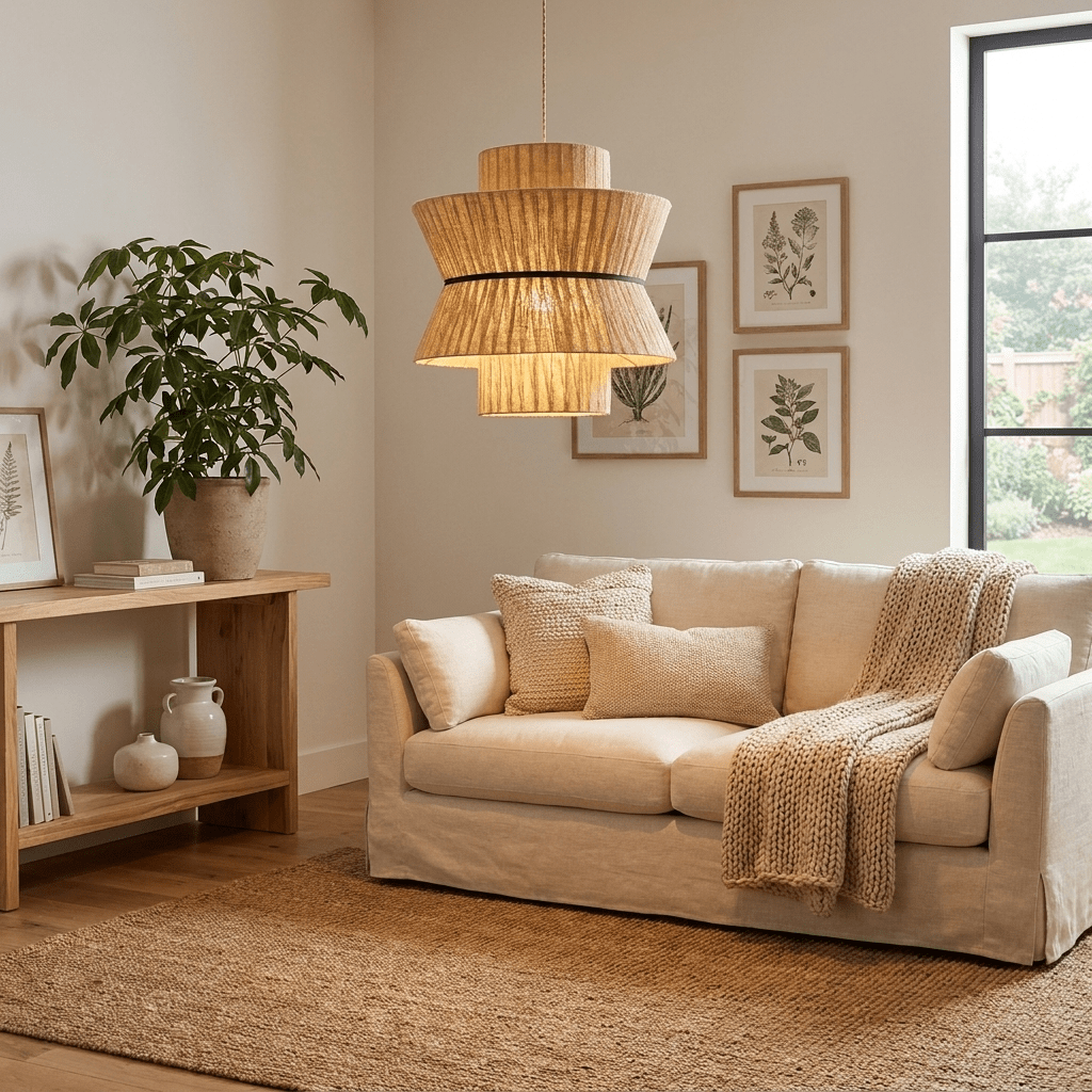 Raffia hanglamp