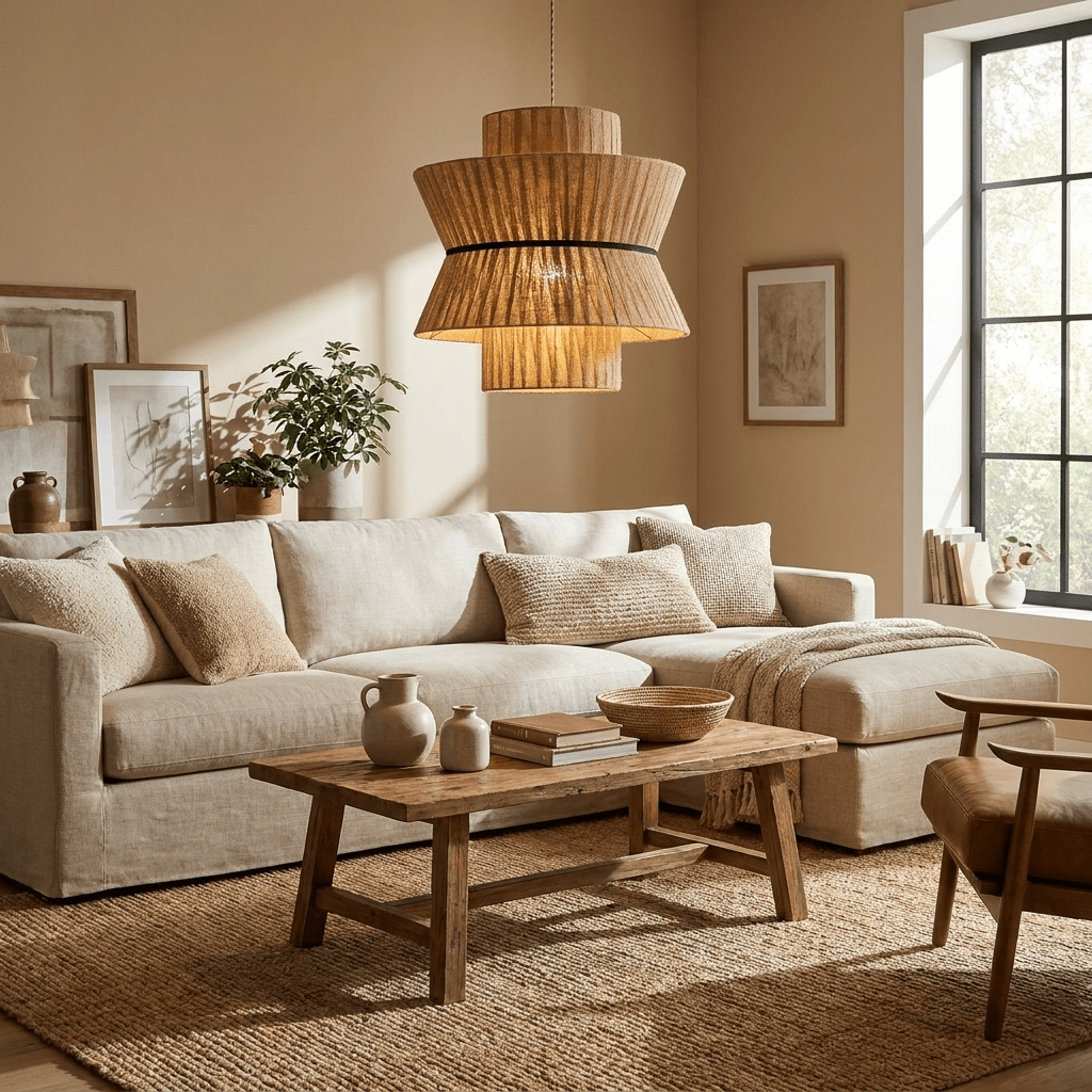 Raffia hanglamp