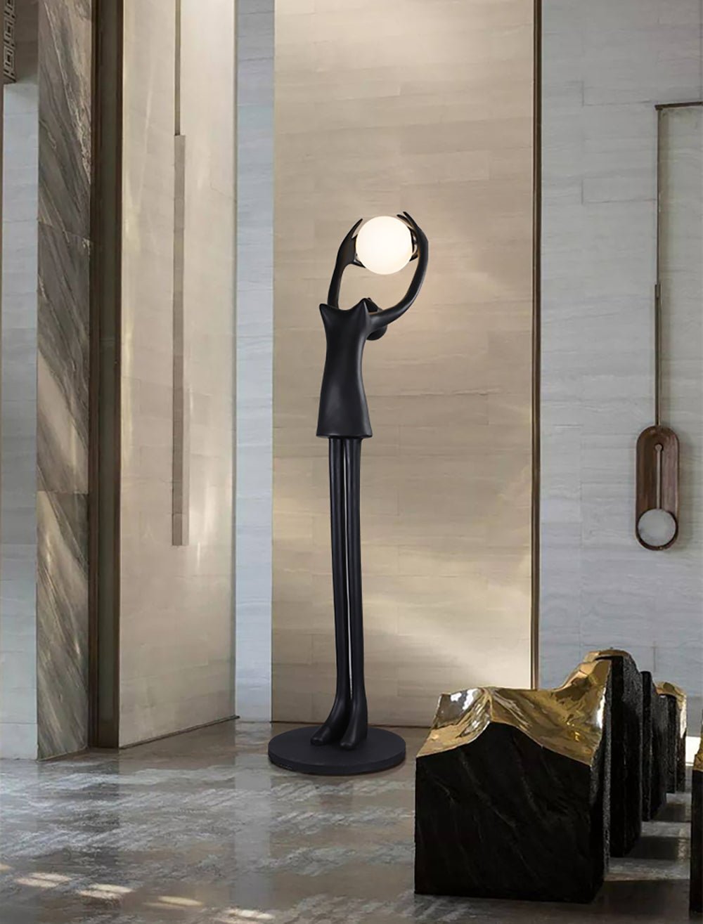 Lynorel vloerlamp zwart