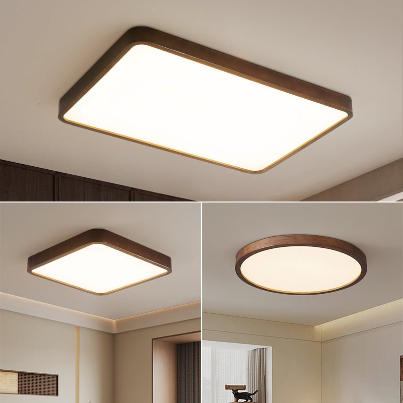 Rinirel Moderne Minimalistische Rechthoekige Houten Plafondlamp