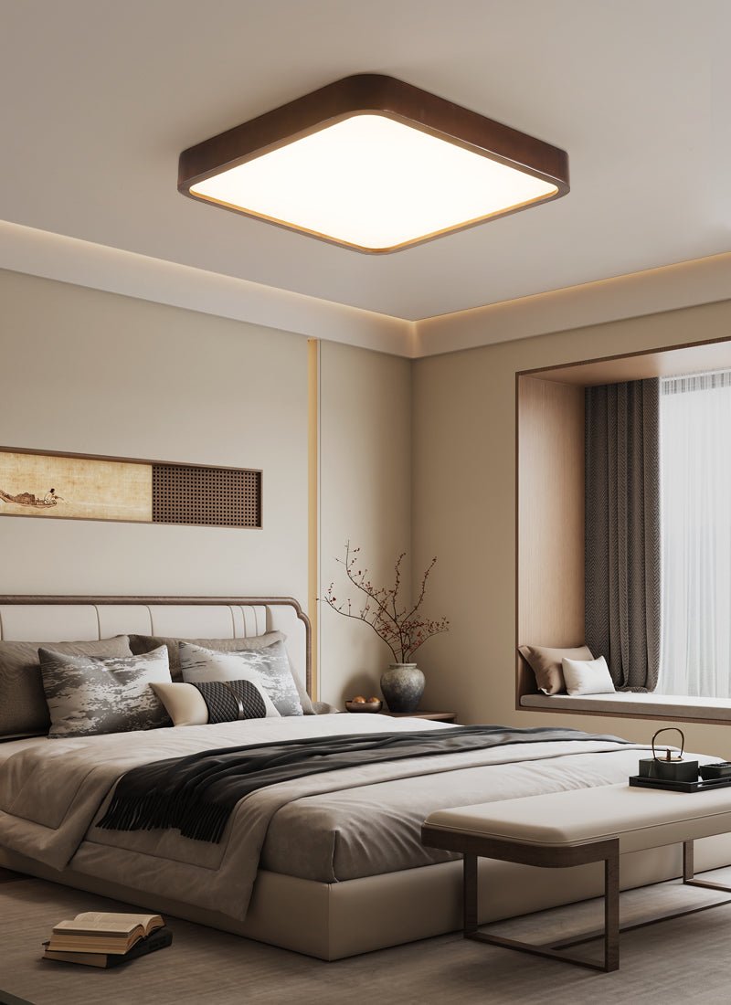 Rinirel Moderne Minimalistische Rechthoekige Houten Plafondlamp
