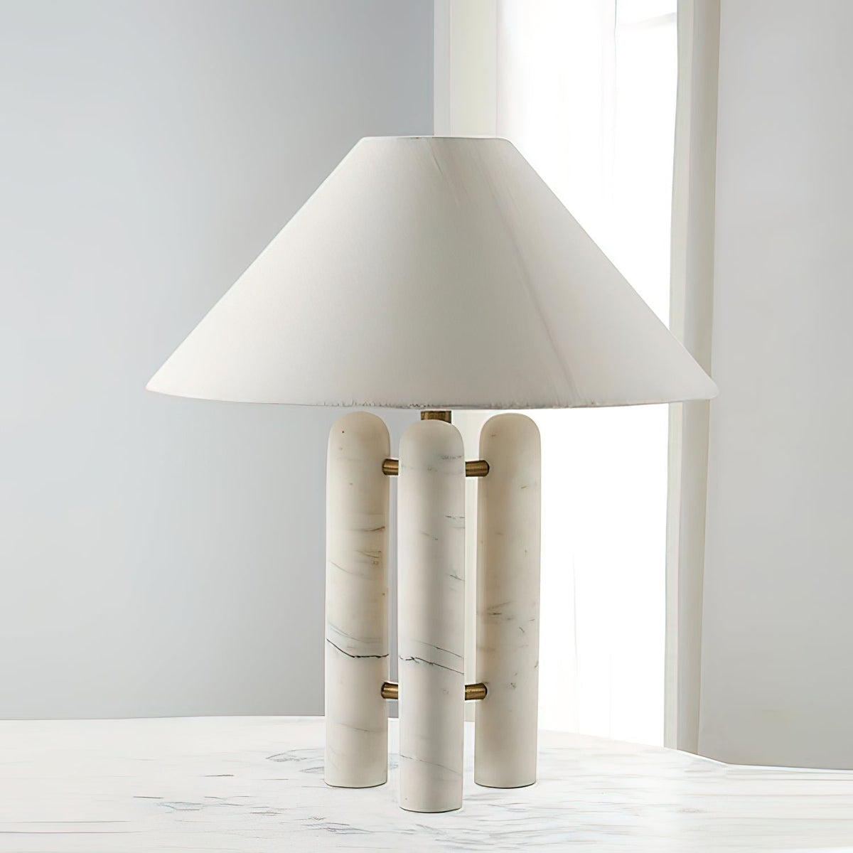 Trio marmeren moderne tafellamp