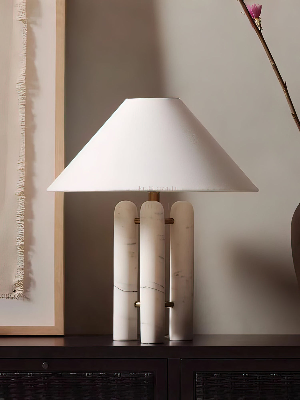Trio marmeren moderne tafellamp