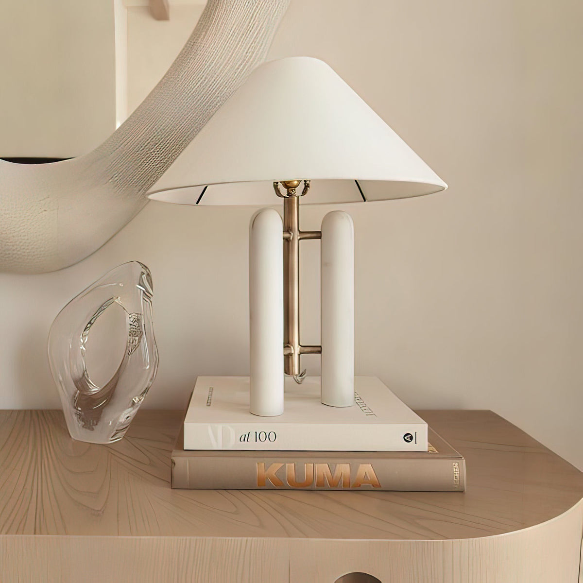 Trio marmeren moderne tafellamp