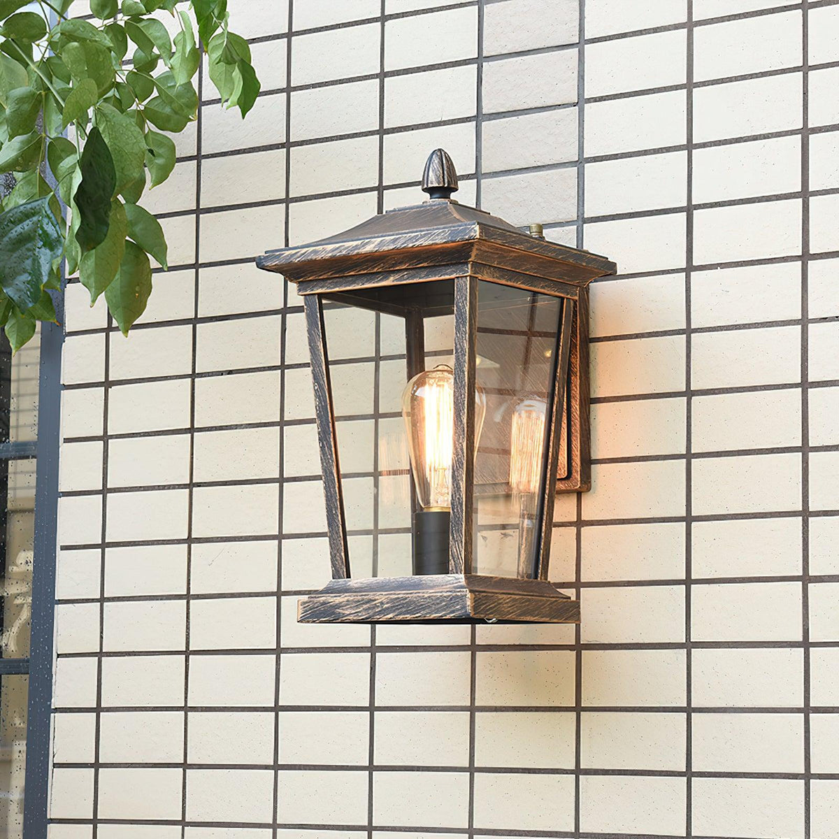 Edwin Birdcage elegantie glas buitenwandlamp