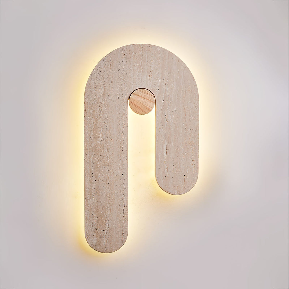 Ithaus wandlamp in geel travertin