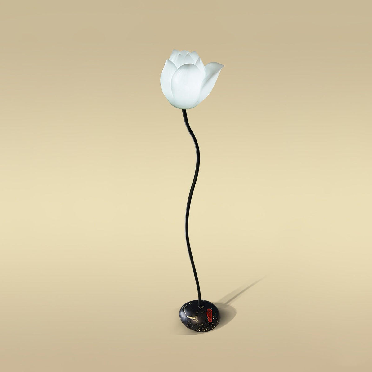 Arixen elegante vloerlamp met lotusbloemmotief