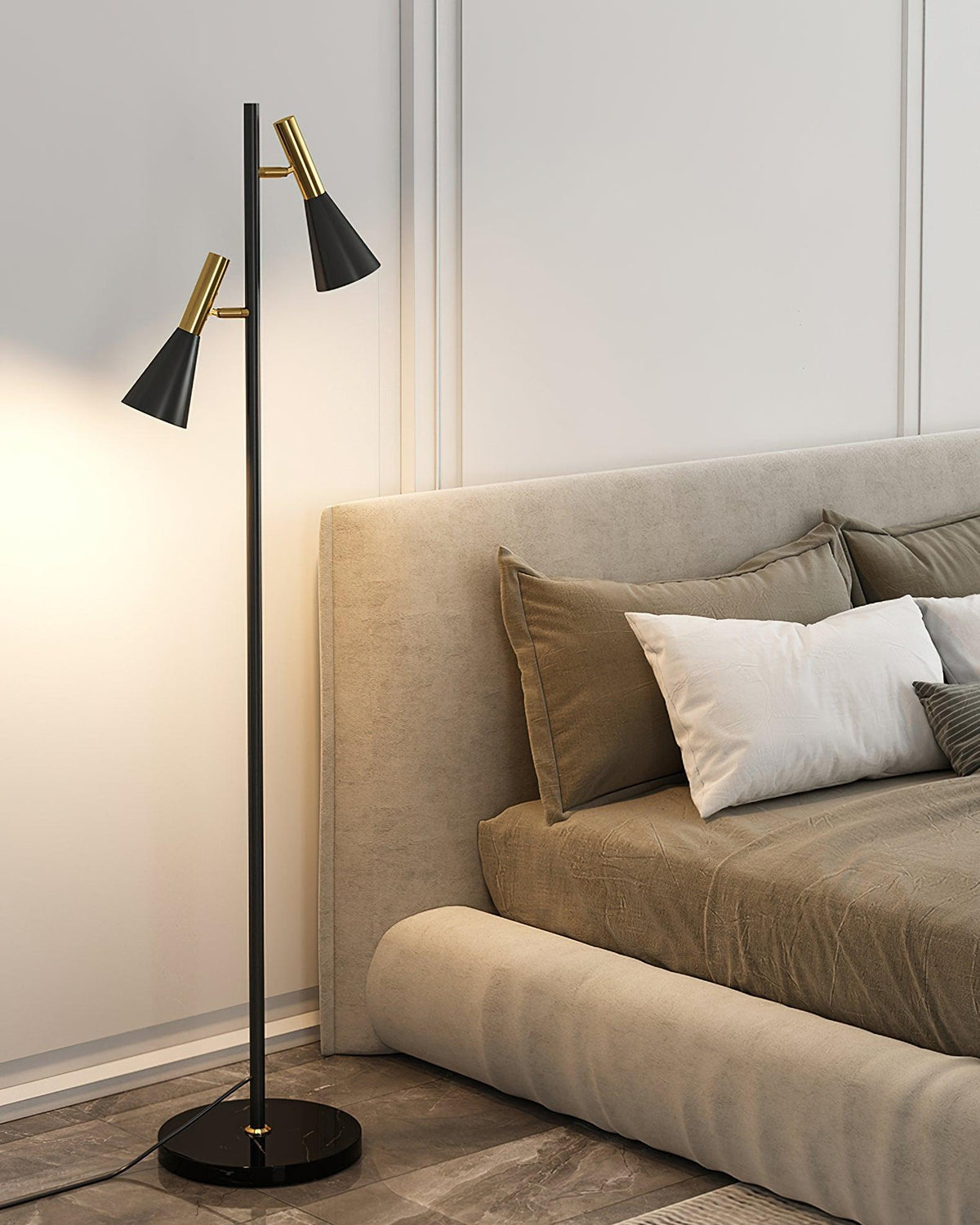 Aricel vloerlamp met marmeren kap