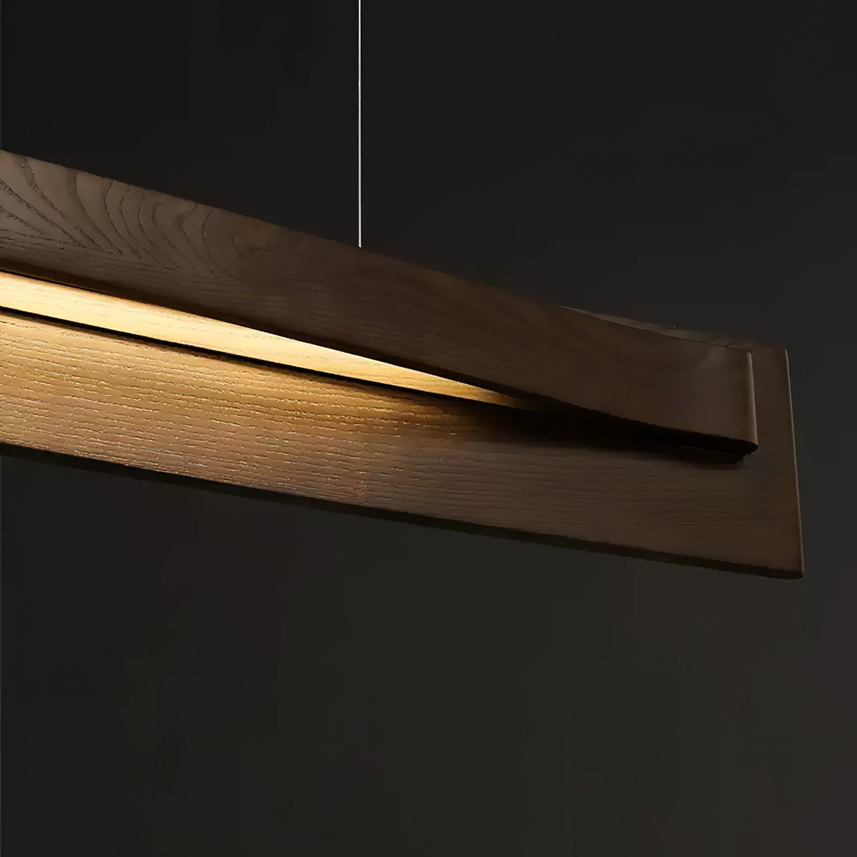 Zaraeyra Minimalistische hanglamp van walnoothout