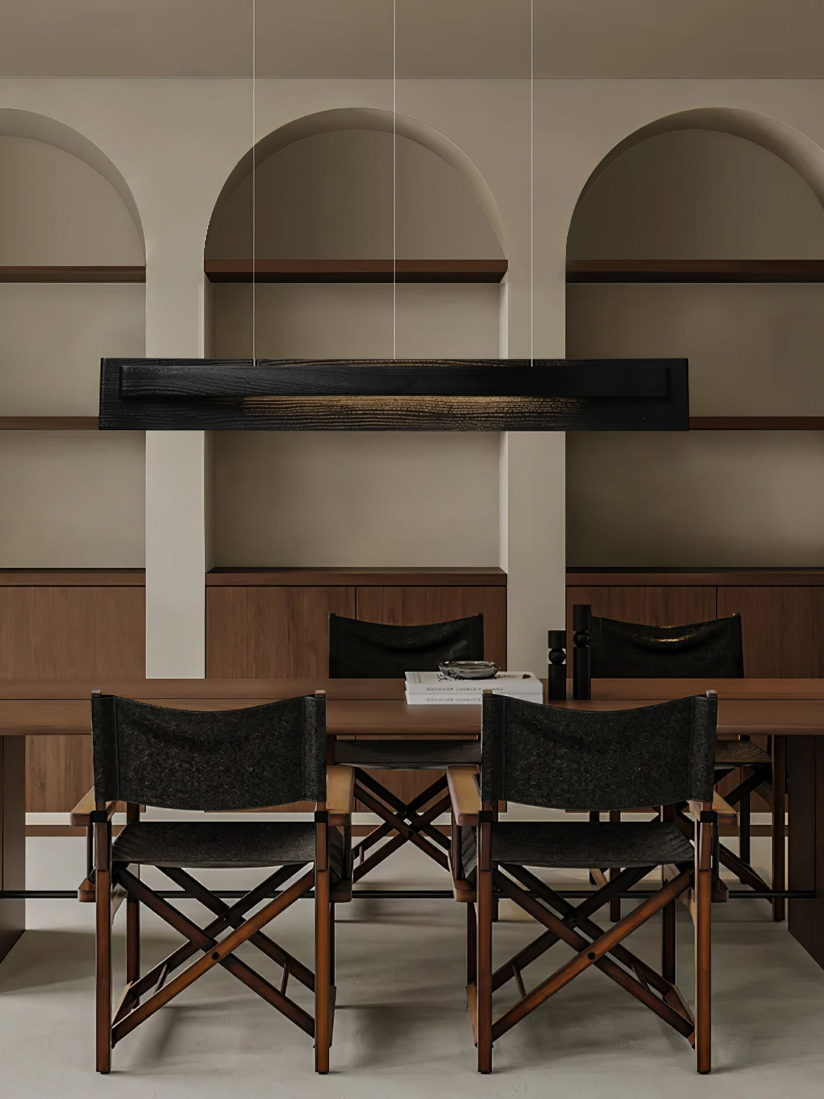Zaraeyra Minimalistische hanglamp van walnoothout