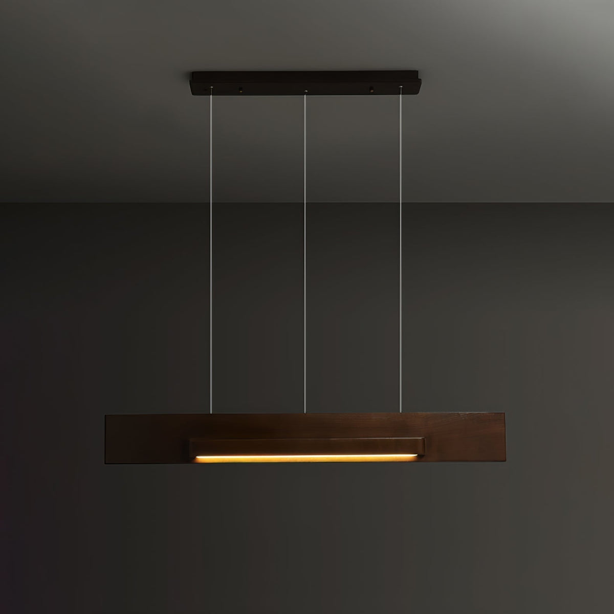 Zaraeyra Minimalistische hanglamp van walnoothout