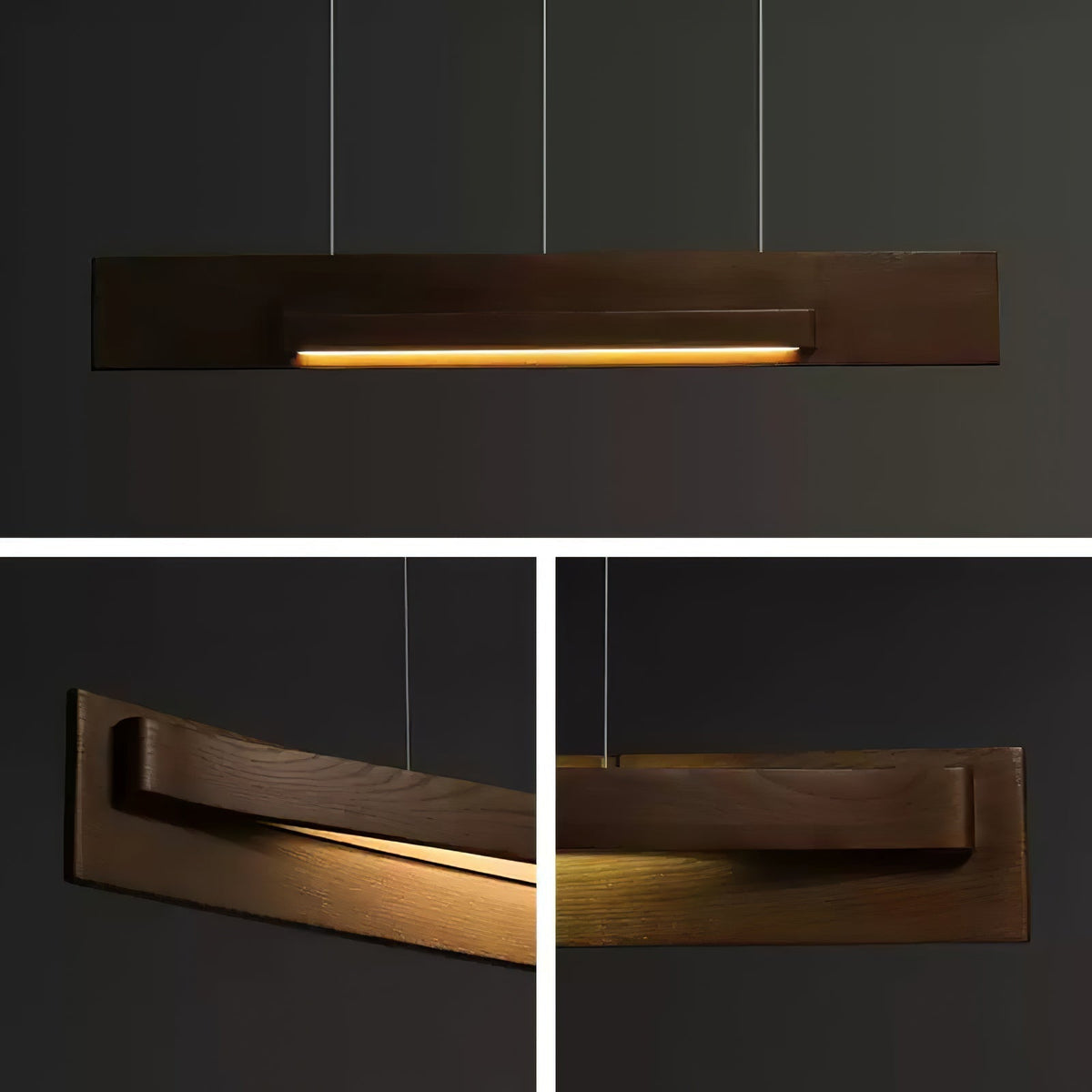 Zaraeyra Minimalistische hanglamp van walnoothout