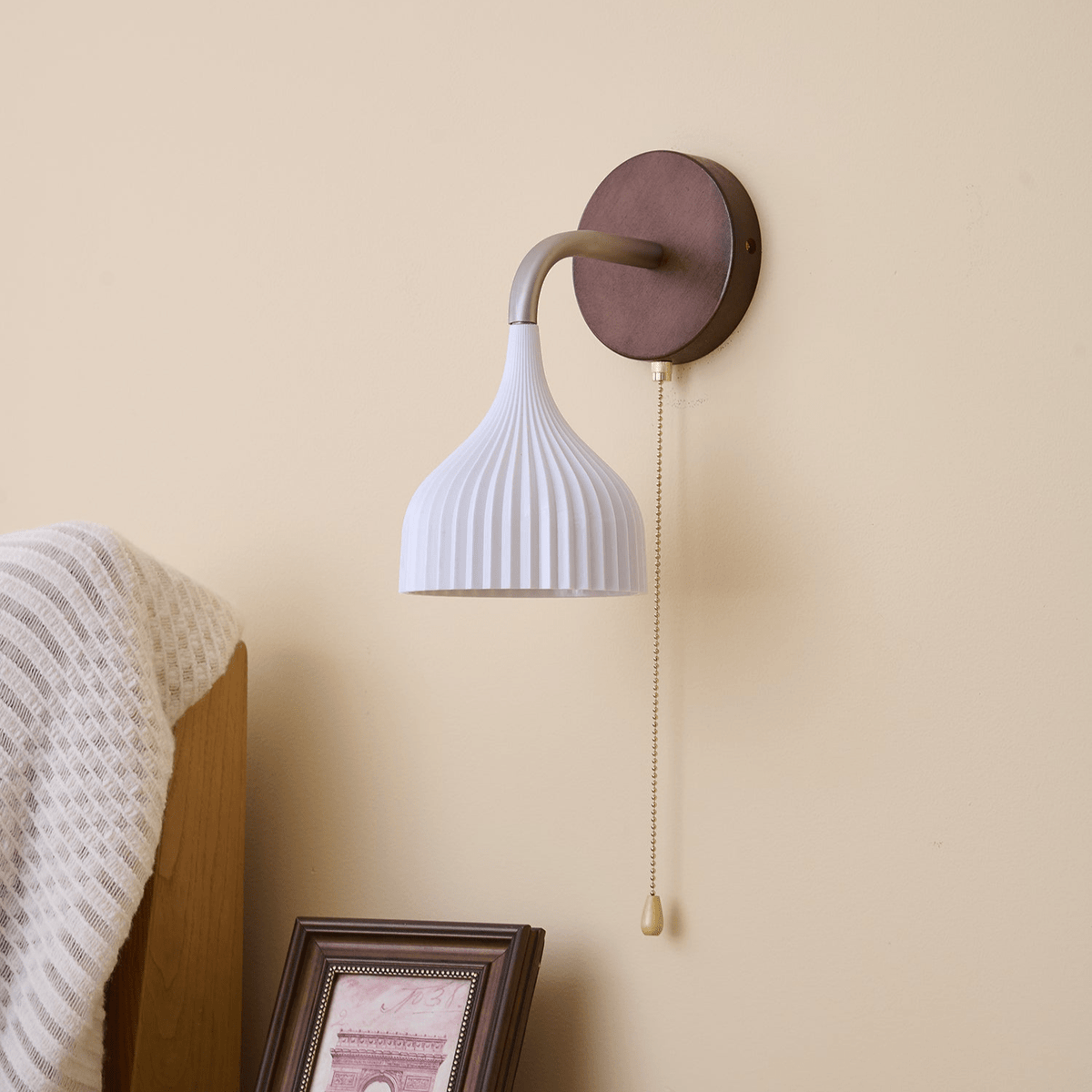 Cimararae elegantie klassieke Houten wandlamp