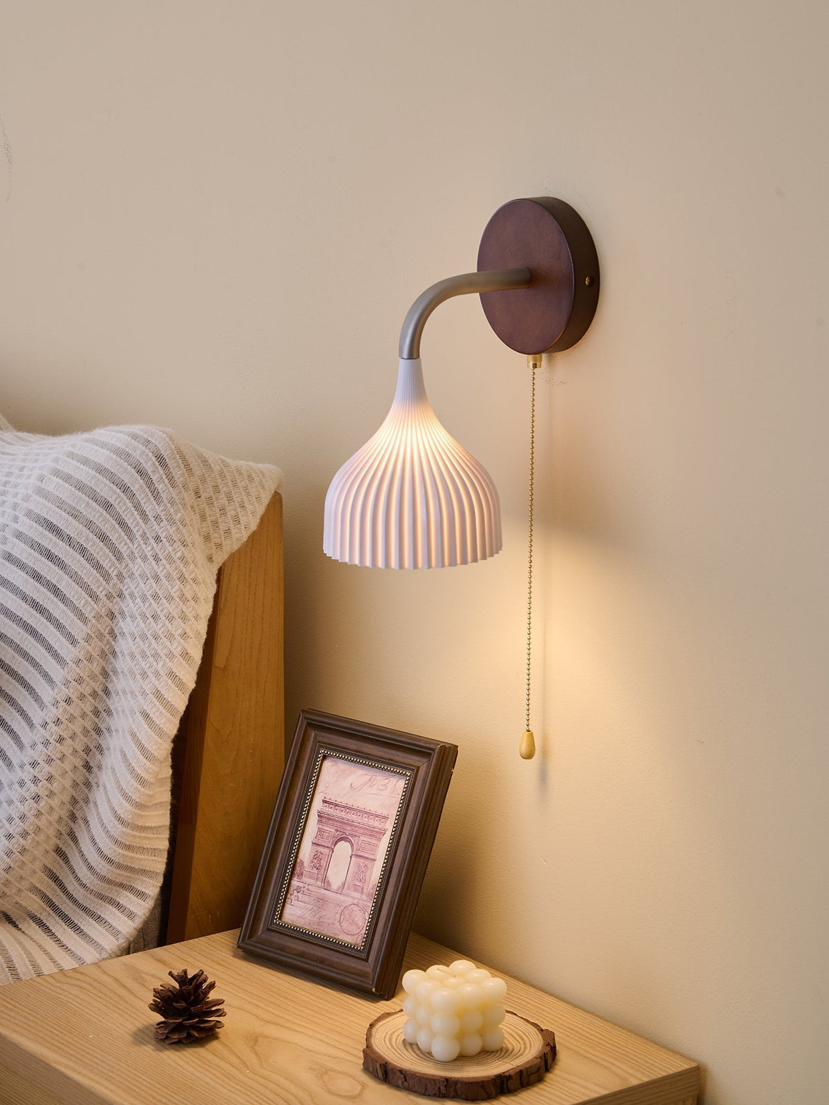 Cimararae elegantie klassieke Houten wandlamp