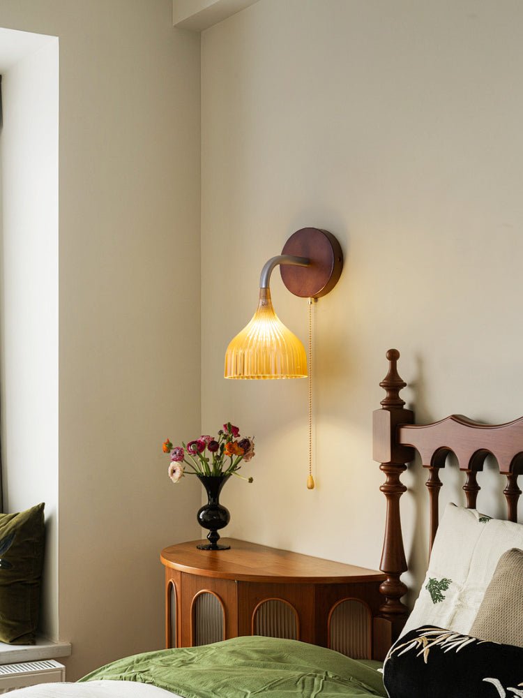 Cimararae elegantie klassieke Houten wandlamp