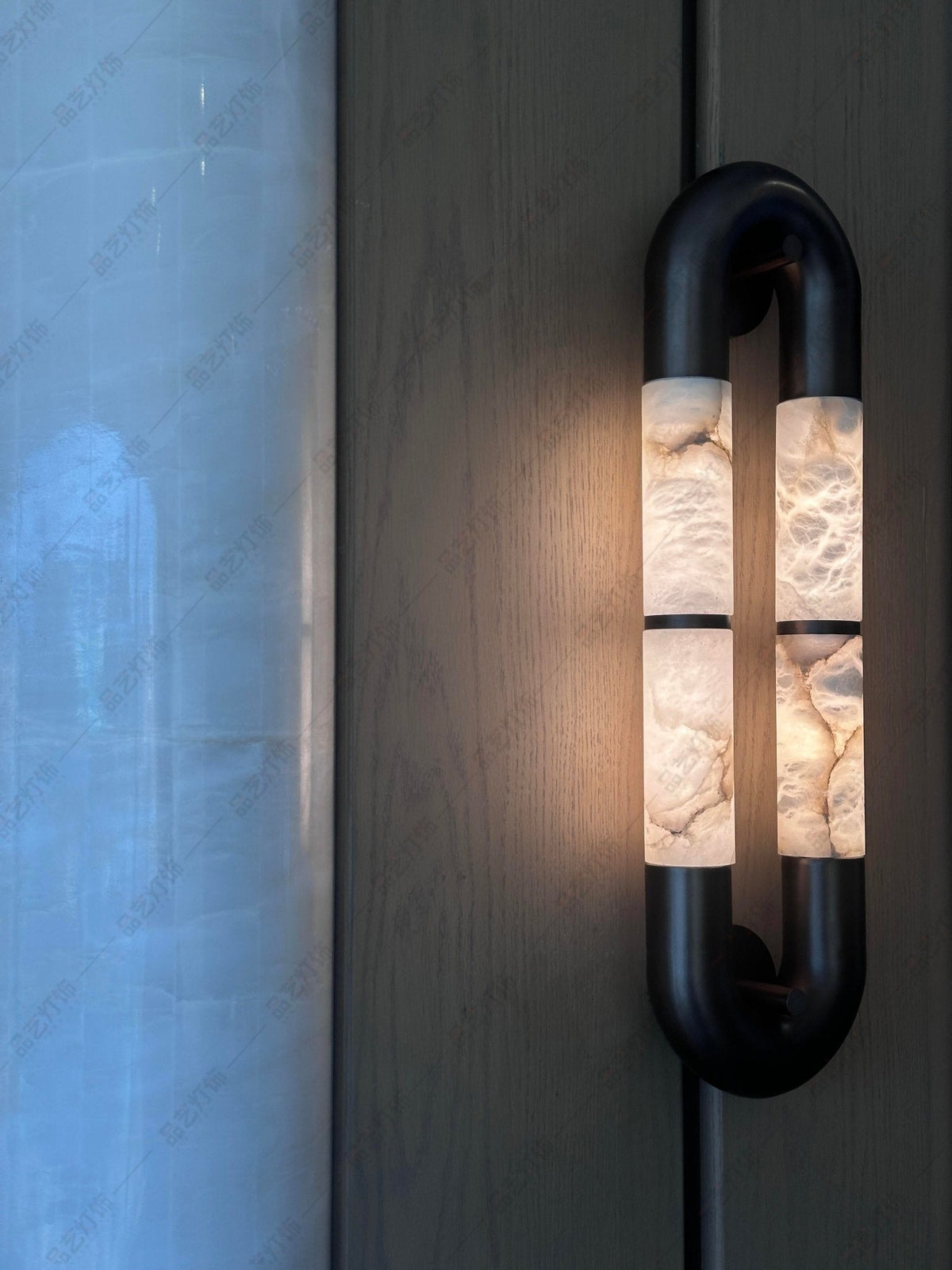 Gloxa Arc Twin albasten wandlamp