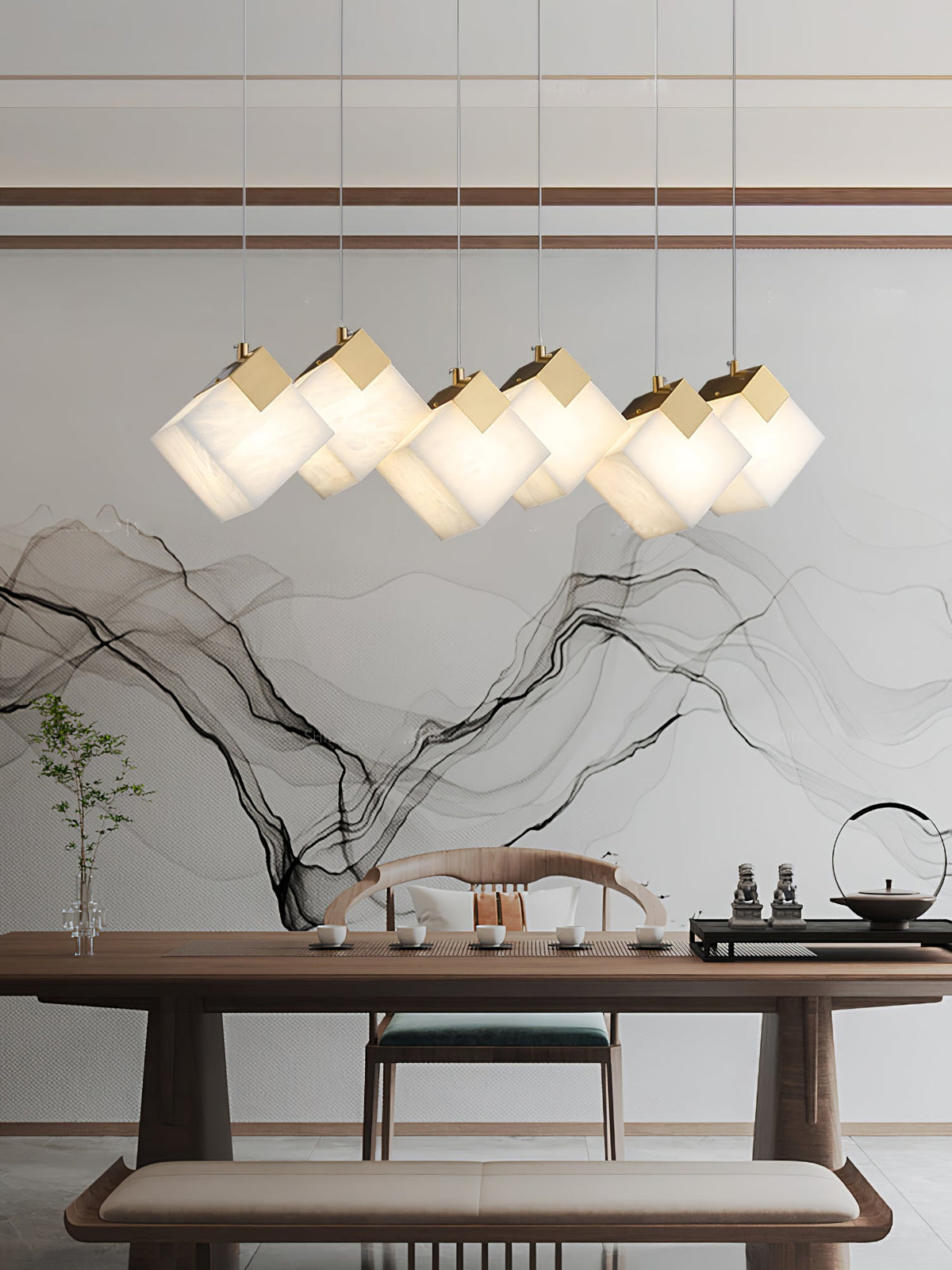 Vevariel Linear albasten hanglamp