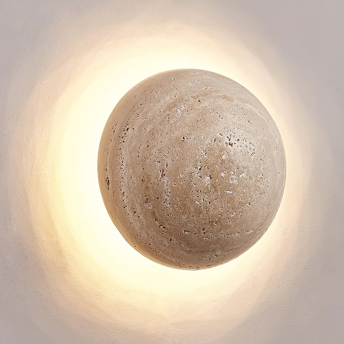 Vexael Minimalistische wandlamp in geel travertin