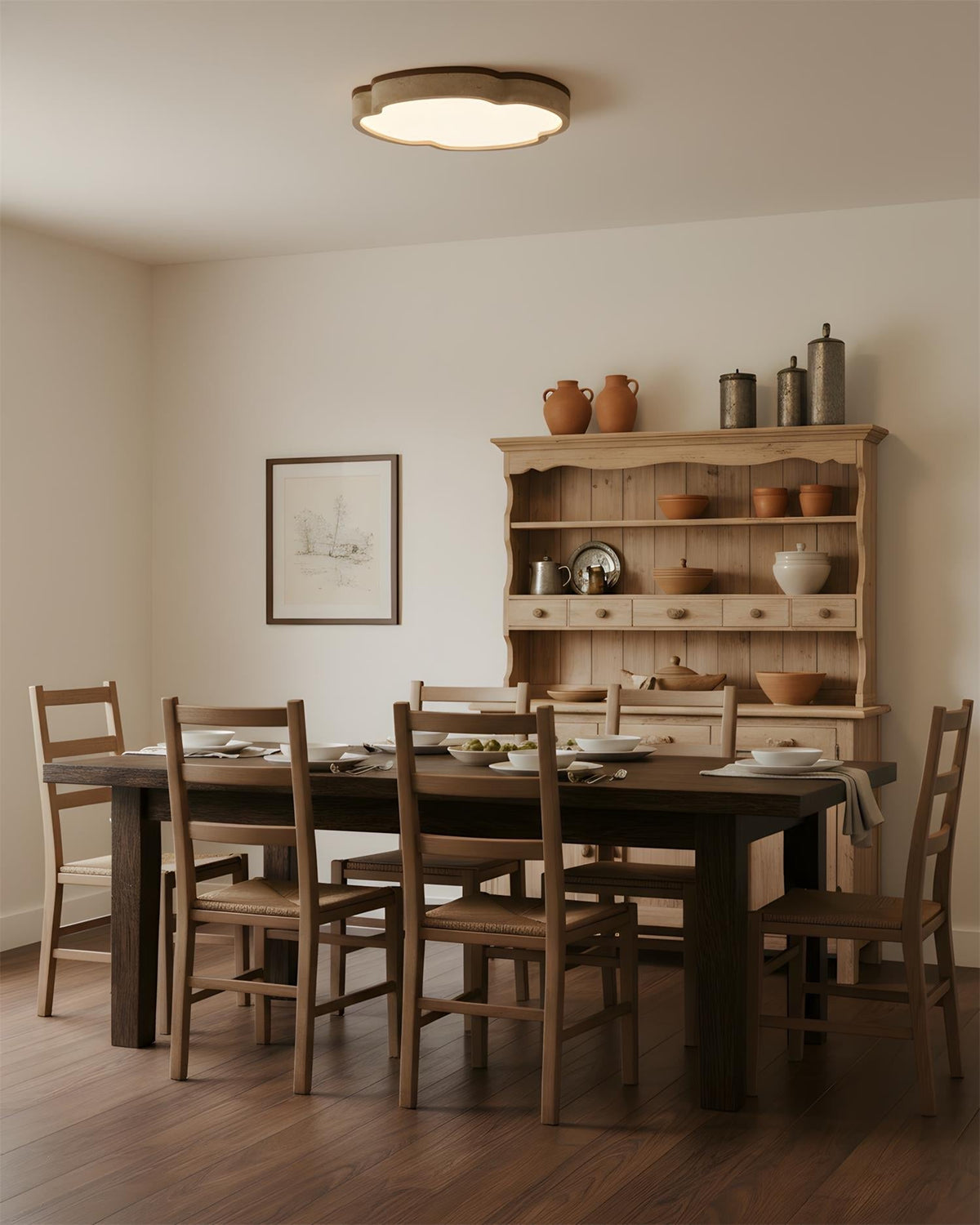 Selivira vlakke plafondlamp