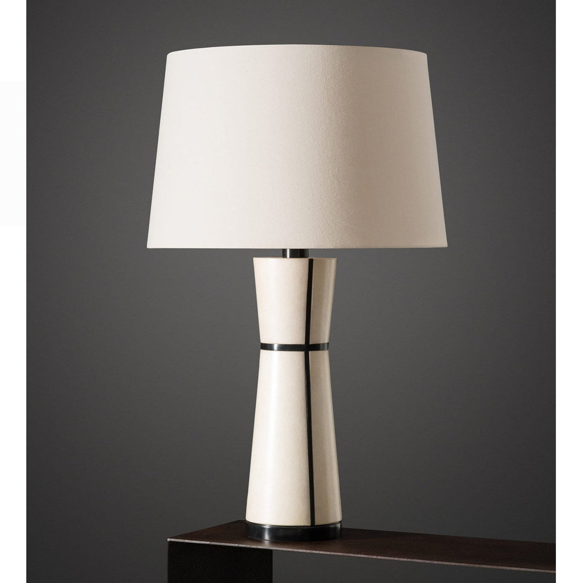 Mireria tafellamp van leer
