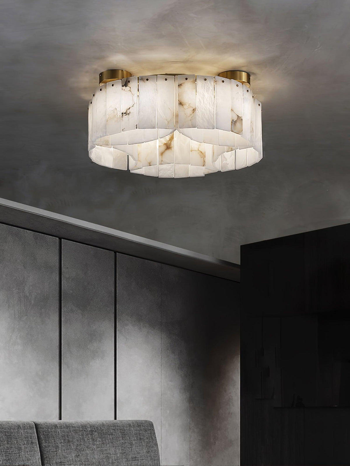 Selene albasten plafondlamp