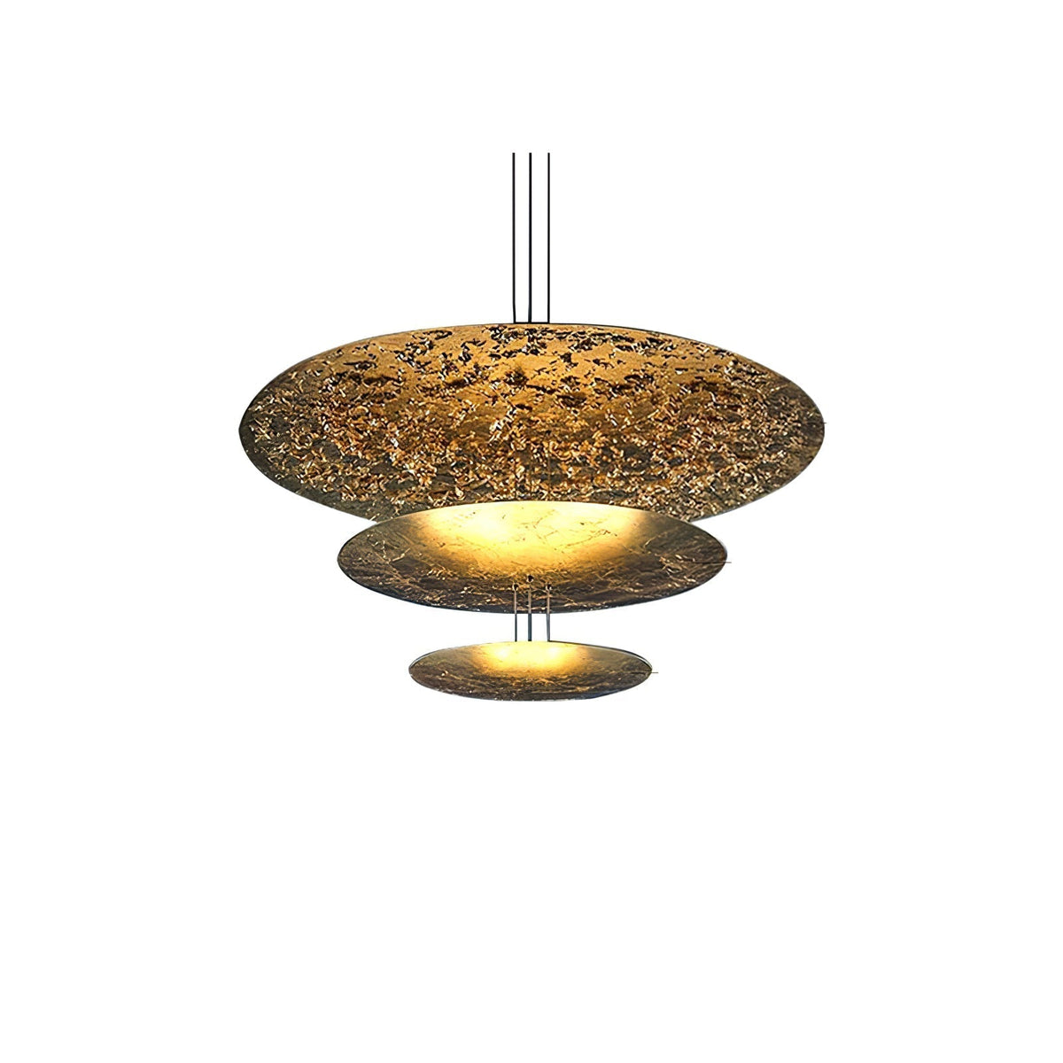 Phelion gelaagde hanglamp van goudfolie