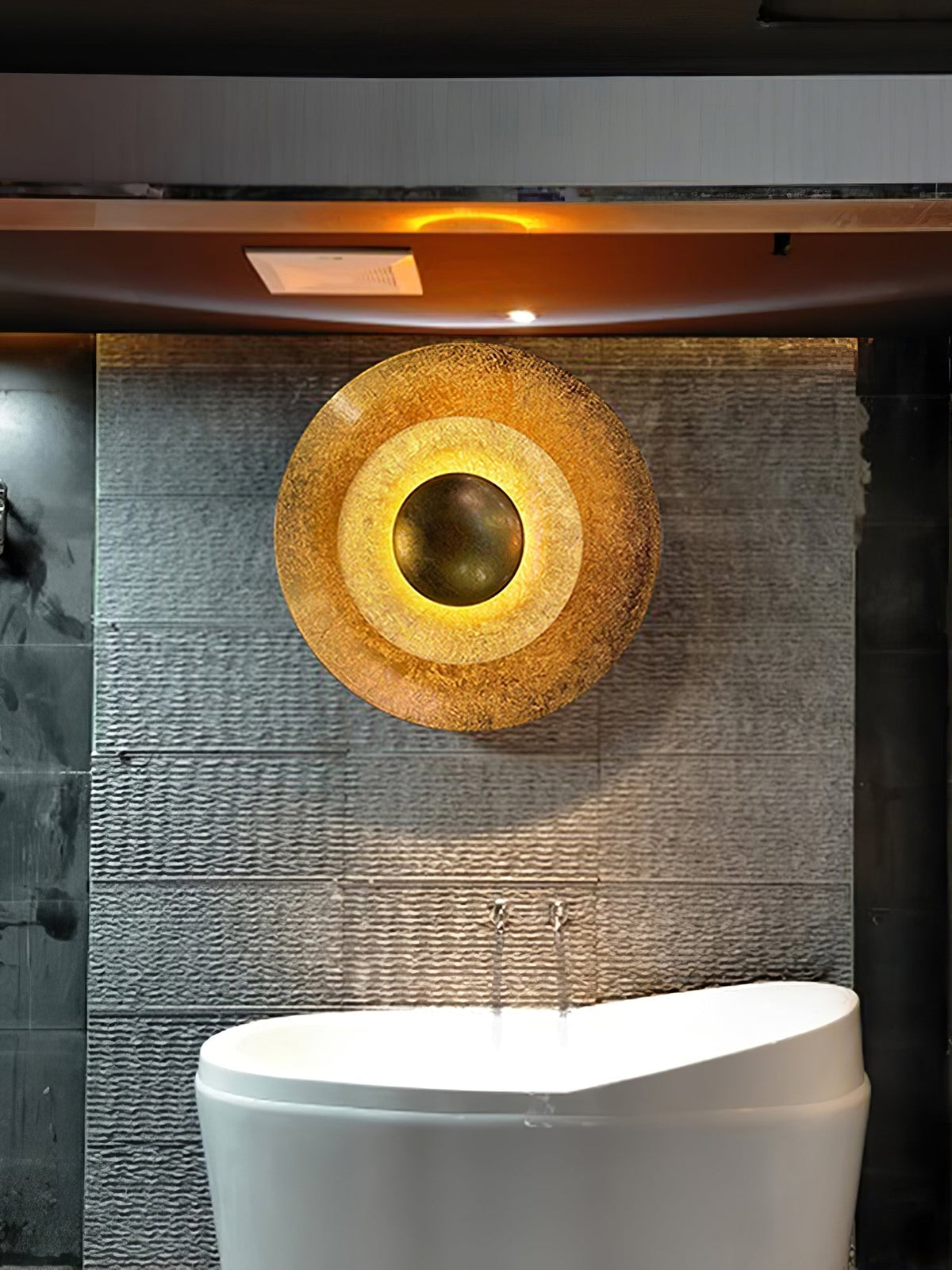 Solaris Vintage goudkleurige folie wandlamp