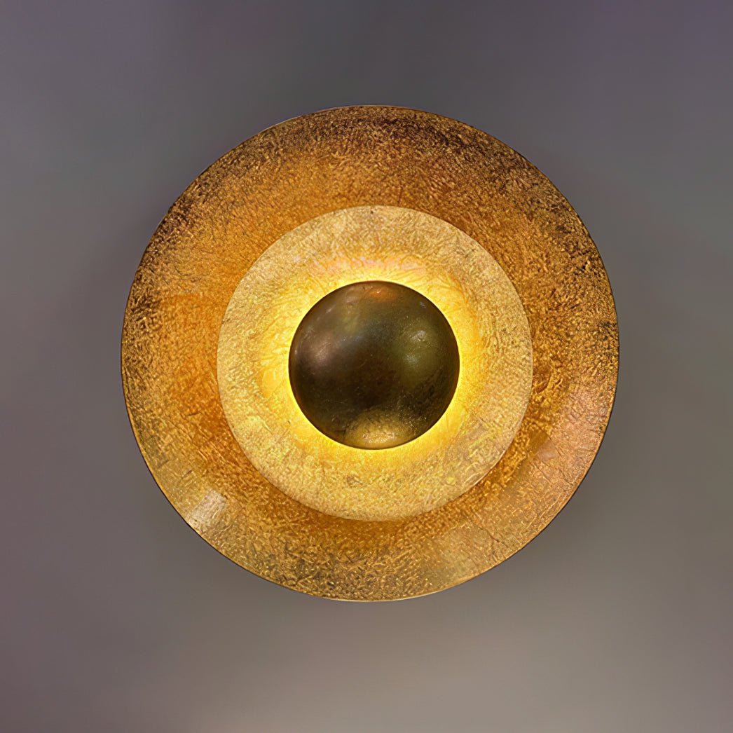Solaris Vintage goudkleurige folie wandlamp