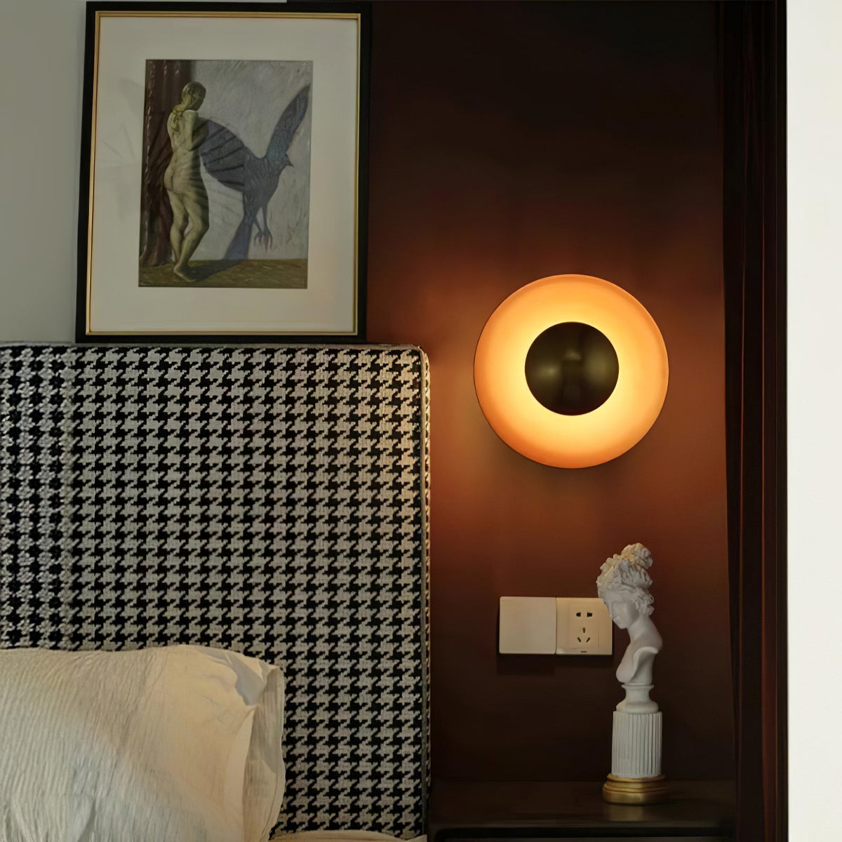 Solaris Vintage goudkleurige folie wandlamp