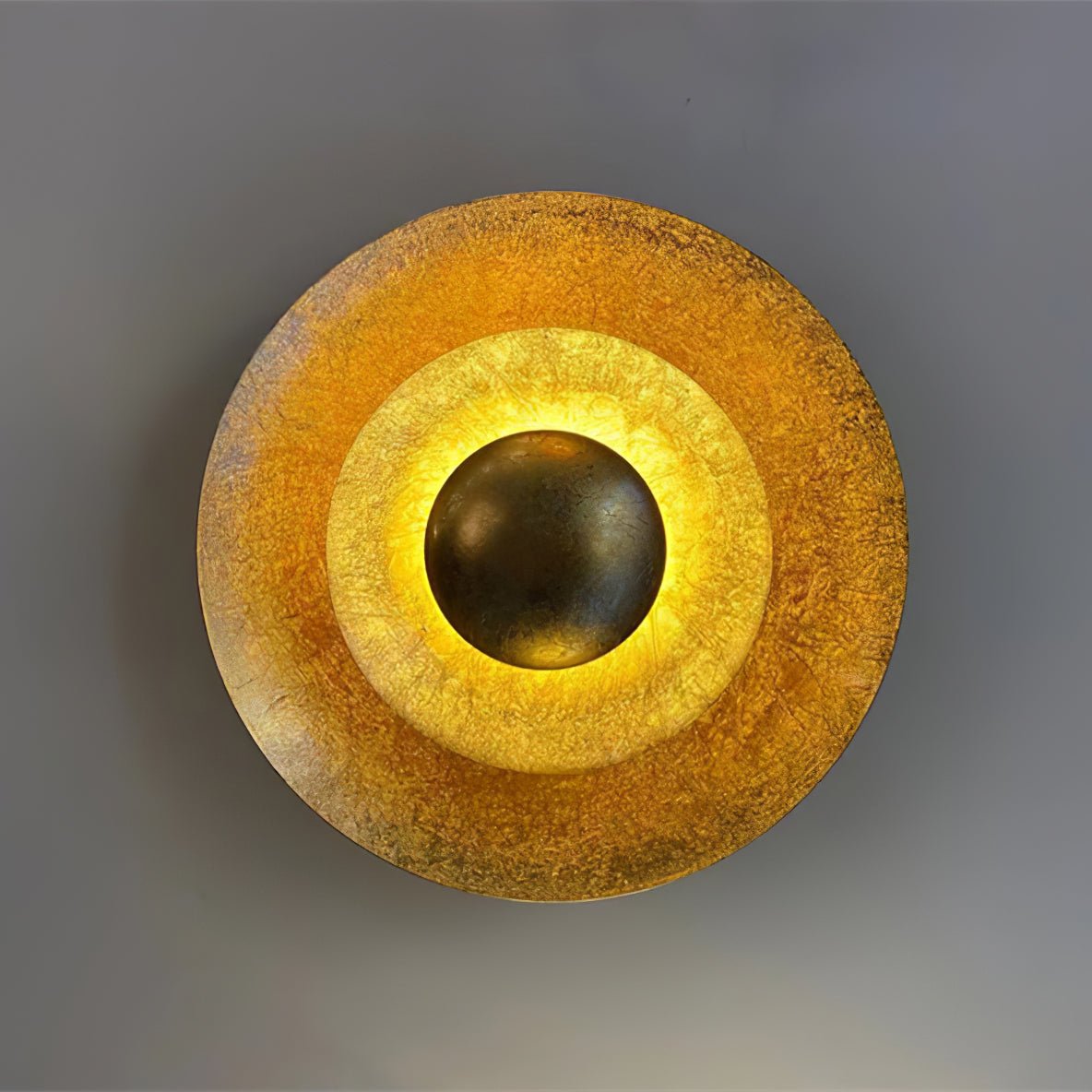 Solaris Vintage goudkleurige folie wandlamp