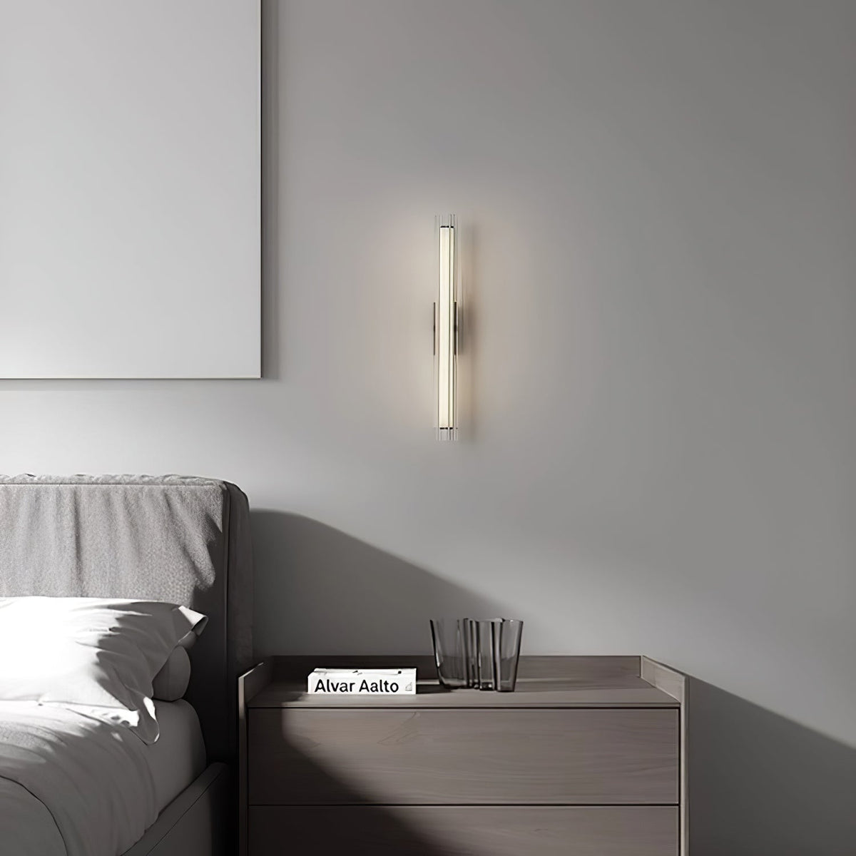Corv wandlamp met glas in moderne stijl