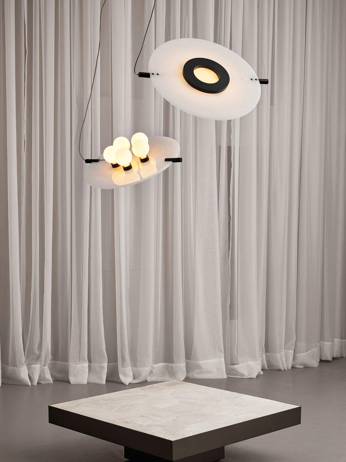 Imirila ronde hanglamp van glas