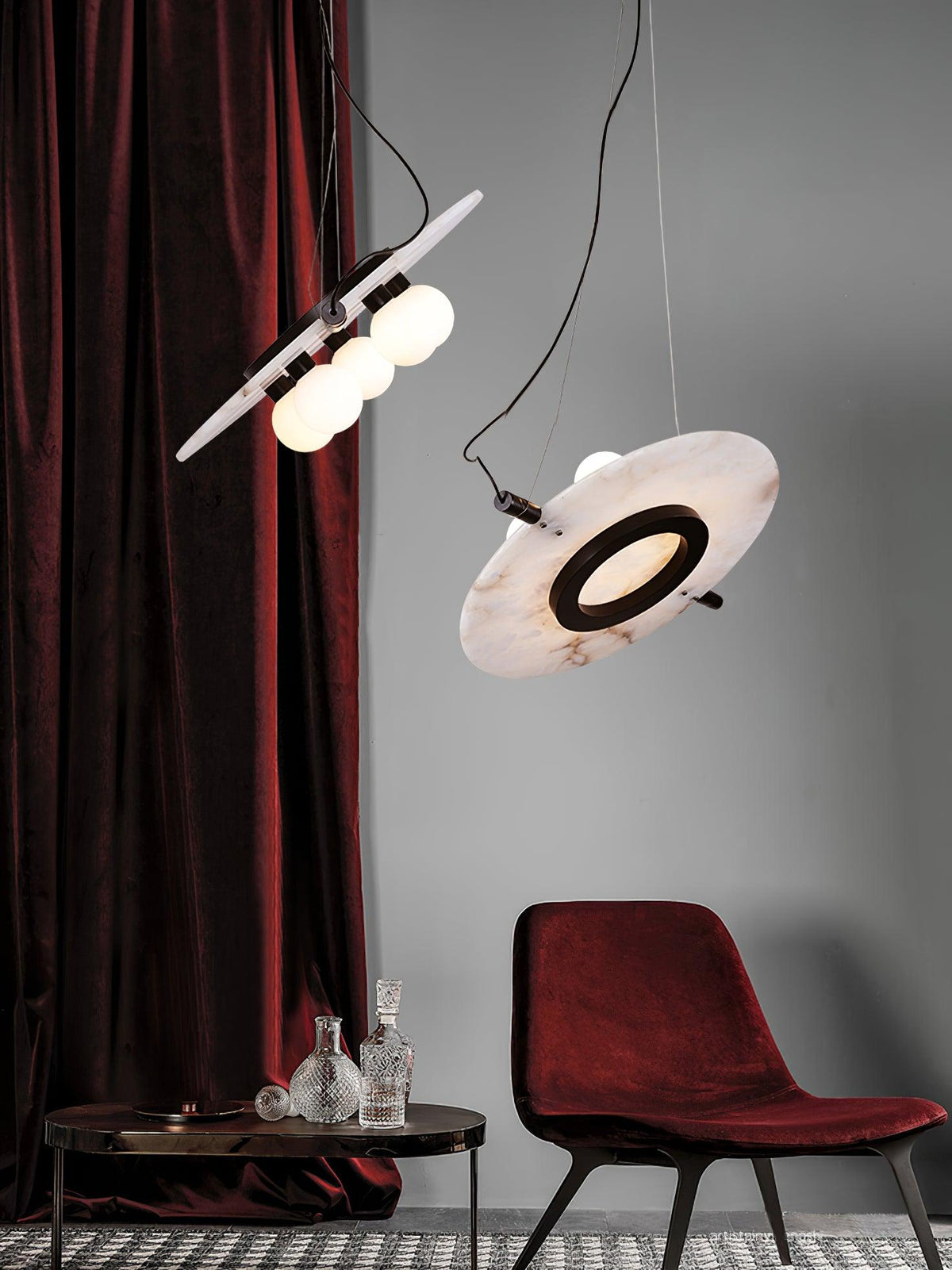 Imirila ronde hanglamp van glas