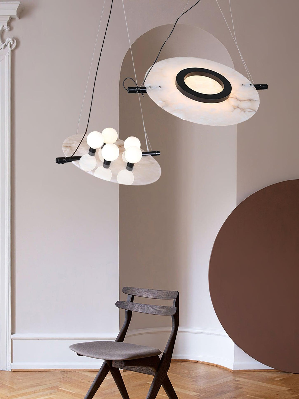 Imirila ronde hanglamp van glas