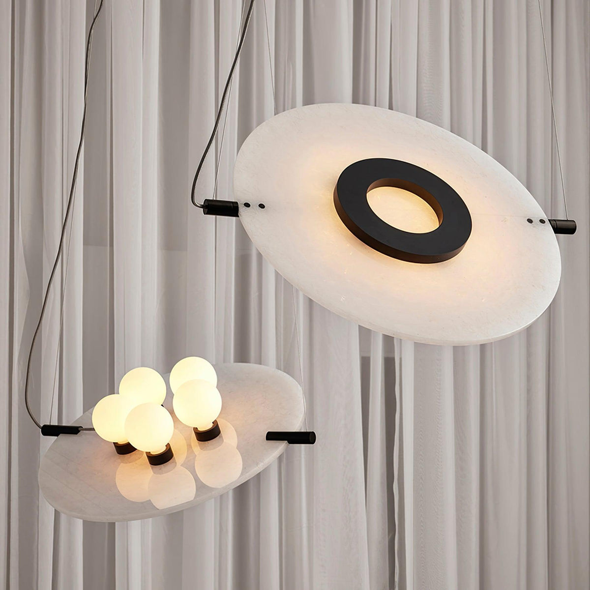 Imirila ronde hanglamp van glas