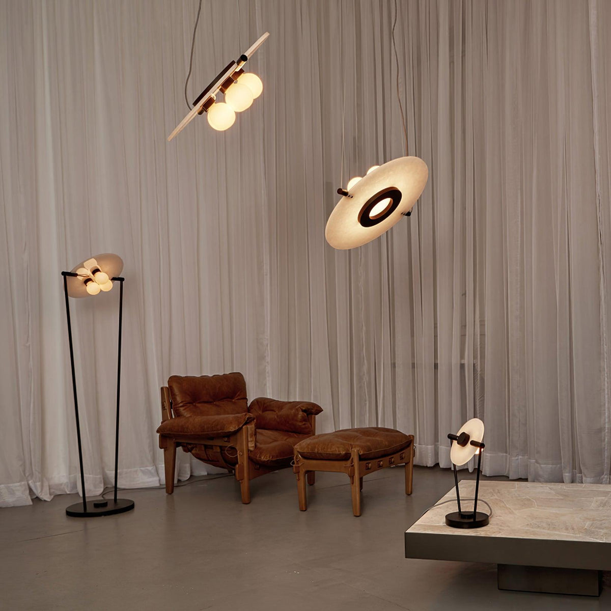 Imirila ronde hanglamp van glas