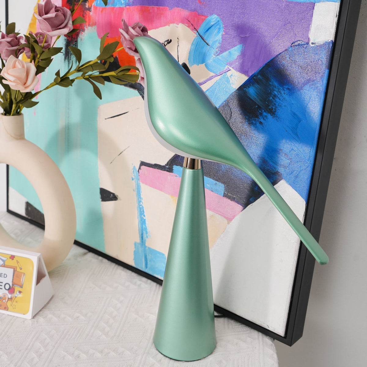 Selenaine moderne tafellamp in blauw