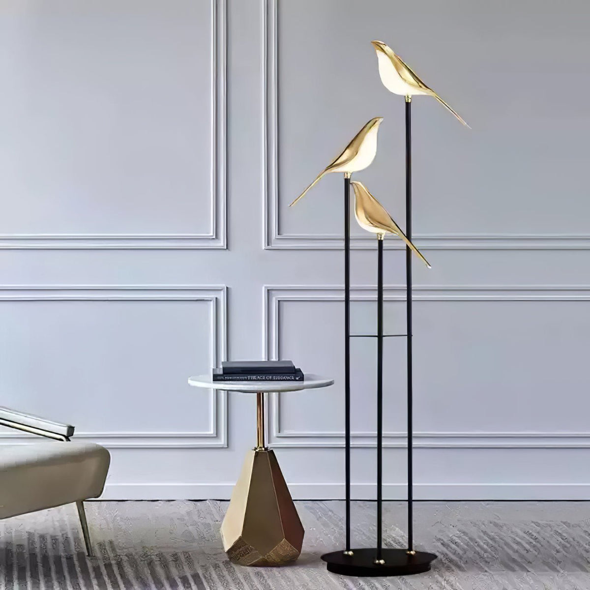 Vont Art Deco messing vloerlamp