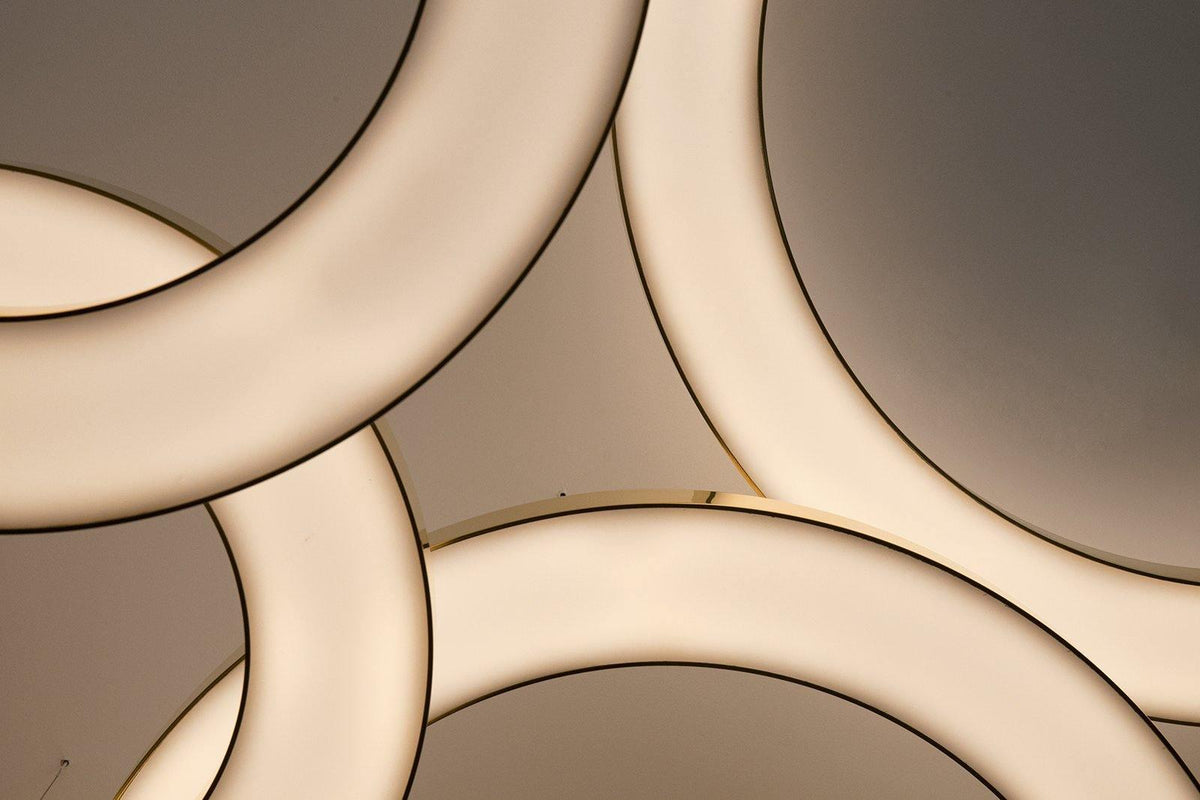 Dexlin hanglamp LED-ring goudkleurige afwerking moderne 3-ring