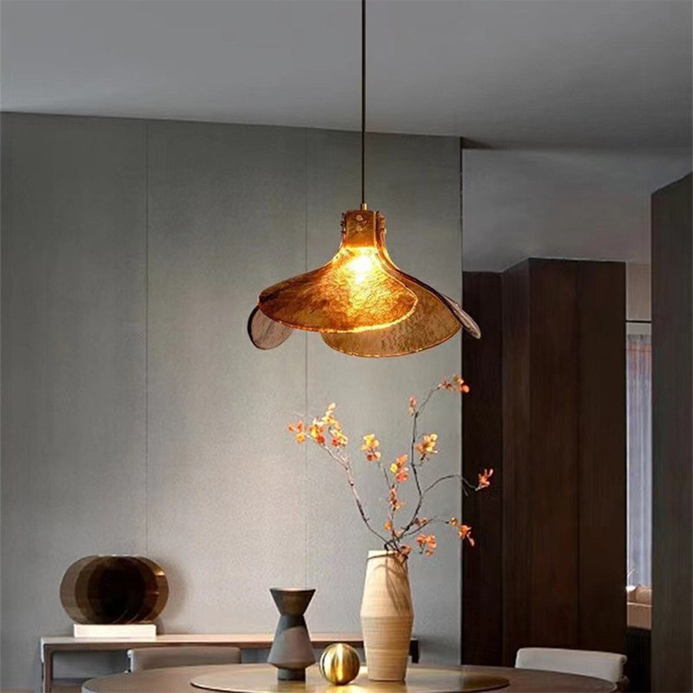 Carins Retro Vierbladige Bloem LED Hanglamp Glas Eettafel