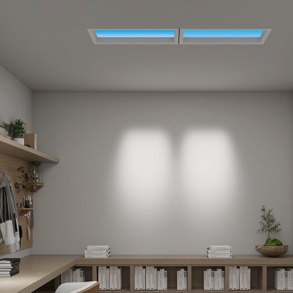 Edge Modern LED Plafondlamp Zwart&Blauw Woon/Bad/Eetkamer Metaal&Acryl